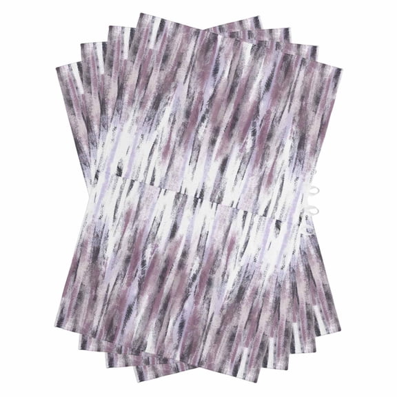 Purple Vintage Kitchen Towels Set of 4, Water Absorbent Dish Towel, Striped Painting Retro Abstract Art Decorative Hand Towels - Quick Drying Cloth for Cooking Baking, 18x28 Inch