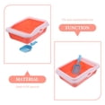 thumbnail image 5 of Caja de arena para gatos, bandeja de inodoro para gatos con desodorante antisalpicaduras y cuchara para arena, 5 of 5