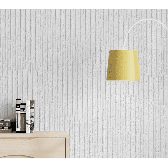 Peel and Stick 3D Wall Panels, 23.62"x110" PVC Faux Stone Texture Wallpaper, Self Adhesive Waterproof Wall Covering for Living Room, Bedroom, Stairway, Studio, Coffee Shop, Linen Stone White