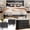 Black, variant on Aiho 4 Pieces Bedroom Furniture Set, Includes Queen Bed Frame, Nightstands Set of 2, Double Wide 6-Drawer Dresser - Black