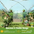 thumbnail image 4 of Jocisland 9.7x9.7×8.5 ft Upgraded Pop-up Portable Walk in Greenhouses for Outdoors with Adjustable Reinforced Frame, with Roll-up Zipper Door, White, 4 of 9