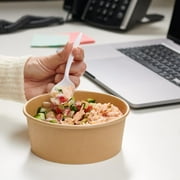 Pantry Value Everyday Disposable Plastic Spoons for Soup, Lightweight Cutlery, White, 400 Count