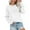White, variant on Womens Fleece Sweatshirt Crewneck Long Sleeve Pleated Front Shirts Lightweight Loose Fit Pullover Tops Fall Fashion Sweatshirts Outfits