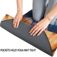 thumbnail image 3 of Orange Purple Blue Tie Dye Mandala Pattern Hot Yoga Mat Towel Non Slip for Hot Yoga - Quick-Drying Yoga Mat Cover with 4 Corner Pockets with Travel Bag - Hot Yoga Towel Non Slip 70"x26", 3 of 6