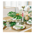 thumbnail image 2 of 70 Piezas 10 Tipos Tropicales Hojas Artificiales Palma Decorativas Malubero Verde, 2 of 4