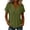 Army Green, variant on Women's Peter Pan Collar Blouse, V-Neck Short Sleeve Loose Fit Linen Blend Breathable Top, Women's Navy, Sizes S-2XL