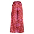 thumbnail image 3 of qolati Wide Leg Pants Women 2024 Summer High Waisted Flowy Palazzo Pants Trendy Casual Lounge Boho Beach Trousers with Pockets, 3 of 4