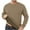 Khaki, variant on Iugvhana Long Sleeve Round Neck Sweatshirts for Men Fleece Lined Warm Tops Regular Fit Solid Casual Pullover Sweatshirt Navy S