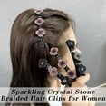 thumbnail image 2 of Pinzas para el cabello trenzadas con piedras de cristal brillantes, pinzas para el cabello trenzadas para mujeres, pinzas para el cabello trenzadas con piedras de cristal, pinzas para el cabello trenz, 2 of 6