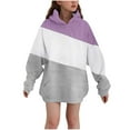thumbnail image 2 of ATOGUTA Girls Clothes Sweatshirt with Pockets Pullover Top Hoodie Kids Fall Winter Sweatshirts Size 3T-14, Gray, 2 of 5