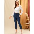 thumbnail image 3 of INSPIRE CHIC Women's Casual Ruffle Neck Swiss Dots Semi-sheer, 3 of 6