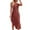 Brick Red, variant on Plus Size Dresses for Women Irregular Backless Slip Sundress with Stylish Button Down Casual Design Womens Dress Beige M