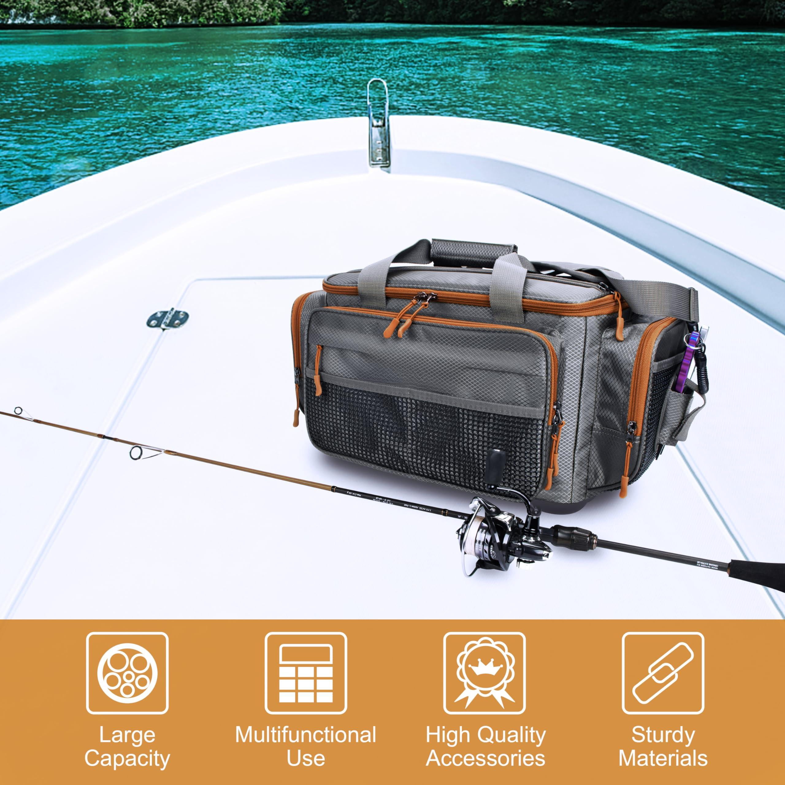 Fishing Tackle Box Bag - Bags For Saltwater Or Freshwater (#grey) Padded Shoulder Strap 3600 3700