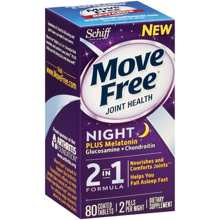 Schiff® Move Free® John Health Night Glucosamine + Chondrotin Plus Melatonin 2 in 1 Formula 80 ct Box