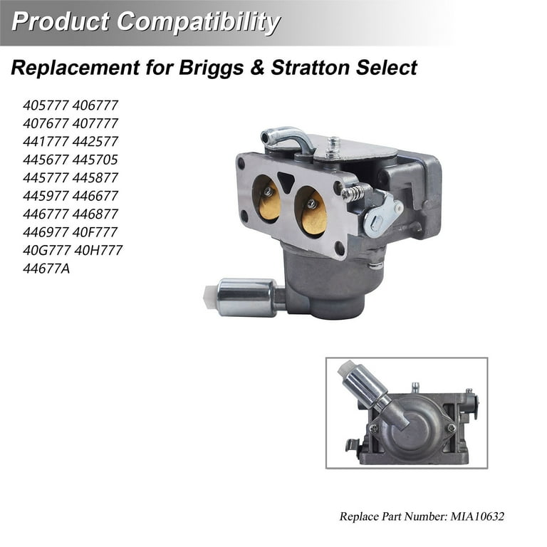 Carburador 20-25hp LA135 LA140 Briggs & Stratton 20-25hp - Compatible Con Ref. 791230, 799230, LA135-145 Carburador Para Cortacésped