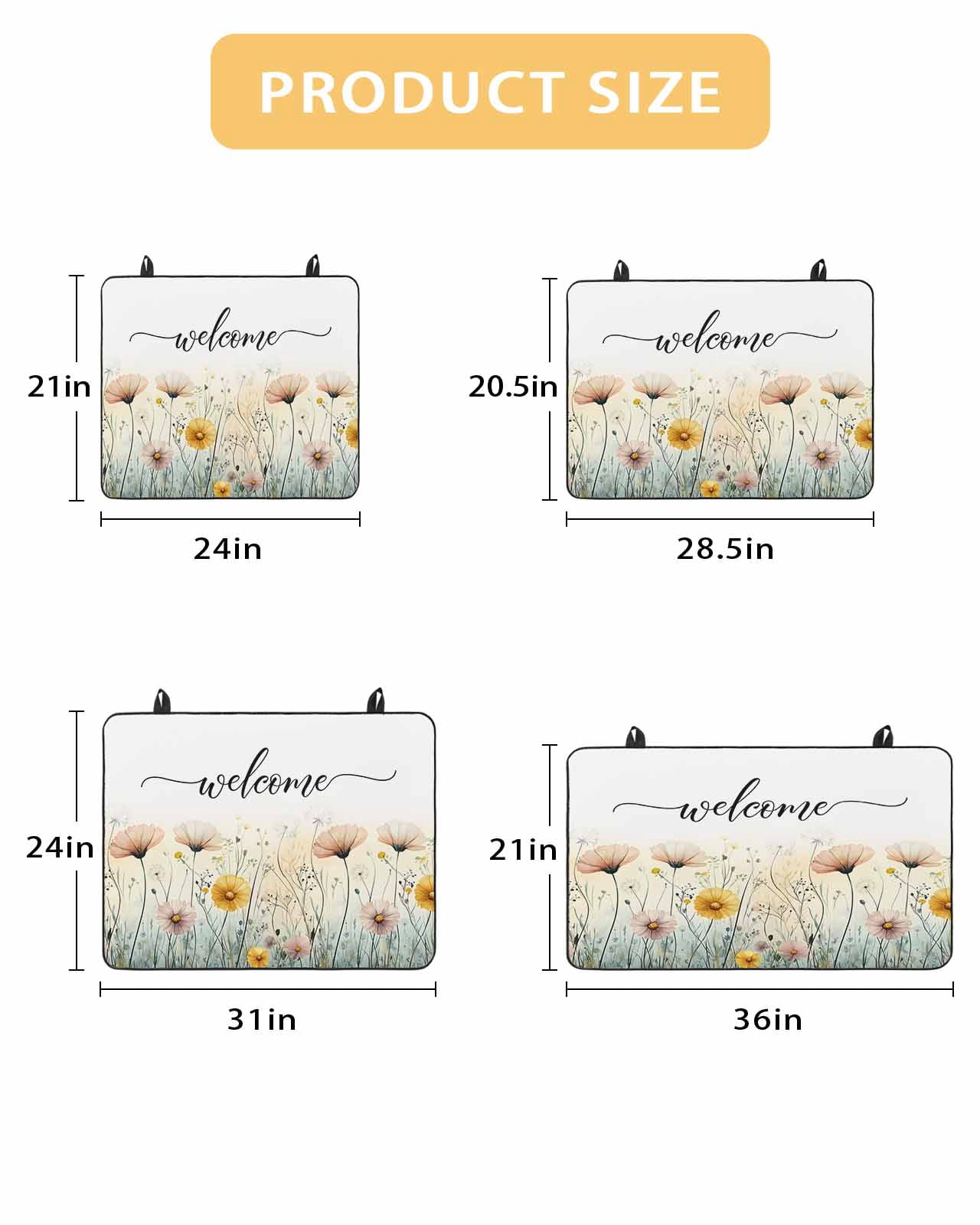 nqOlkjepod Large Induction Cooktop Protector Mat 28.5"x20.5", Farmhouse Florals Stove Top Covers for Electric Stove, Watercolors Spring Botanical Wildflowers Stove Burner Cover Mats Stove Cover