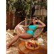 thumbnail image 4 of Conjunto de bikini Kate Kasin para mujer con cintura alta, talla M, color verde mar, 4 of 8