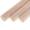 thumbnail image 3 of Palos Redondos de Madera Artesanales Sin Pintar BLESIY Palos de formas de madera de balsa 200 mm 3 piezas, 3 of 7