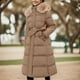 thumbnail image 2 of Gibobby Chamarra larga mujer, Columbia Chaqueta con capucha para mujer(Caqui,M), 2 of 4