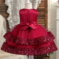 thumbnail image 4 of Toddler Princess Dress Fashion Fluffy Summer Dresses Casual Party Tulle Sundress for Kid Mesh Gauze Dress Sparkly Sequin Birthday Prom Outfit Ball Gown for Little Girls Sleeveless（6M-5 Years）, 4 of 8