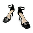 thumbnail image 2 of DREAM PAIRS Women’s Open Square Toe Stiletto Heels – Ankle Strap Dressy Pumps for Weddings, Bridal, and Special Occasions, 2 of 5