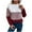 Red, variant on Fengactive Women's Striped Color Block Sweater Long Sleeve Crewneck Casual Loose Fit Soft Knit Sweater Pullover Tops