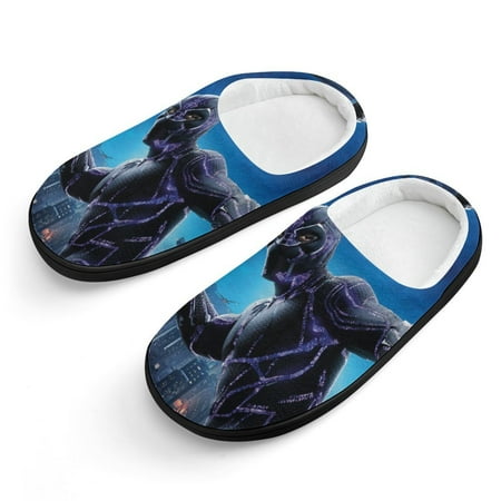 

Kids Black Panther Slippers House Slippers Warm Soft Plush Slipper Anti-Slip Winter House Shoes for Boys Girls