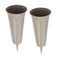 thumbnail image 3 of 1 Pair Cemetery Flower Vase Cone for Memorial with Metal Stake, 3 of 8