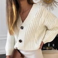 thumbnail image 2 of Likimi Womens Knit Cardigan Button Down V Neck Long Sleeve Solid Color Sweater For Women Loose Fit Comfortable Tops Size One Size, 2 of 7