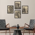 thumbnail image 3 of PixonSign Framed Wall Art Woodland Country Farmhouse Landscapes Posters, Set of 4 Classic Vintage Countryside Canvas Prints, Retro Master Artist Prints Wall Décor for Home Decor - 12"x16" Black, 3 of 5