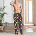 thumbnail image 2 of Fotbe Colorful Astronomy Pantalones de Pijama para Hombre, Pantalones de Dormir, Pantalones de Casa con Cintura Ajustable y Bolsillos-Large, 2 of 6