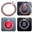 thumbnail image 4 of CTIRCHIU 1Pcs Pink Circular Push Start Button Decorative Ring Aesthetic Car Accessories, 4 of 7