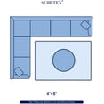 thumbnail image 4 of "Subrtex Modern Area Rugs Soft Anti-Stain Durable Carpets (4'×6',Blue White)", 4 of 8