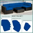 thumbnail image 4 of Outsunny Outdoor 14pc Patio Rattan Sofa Set Cushion Cover Replacement, 4 of 10