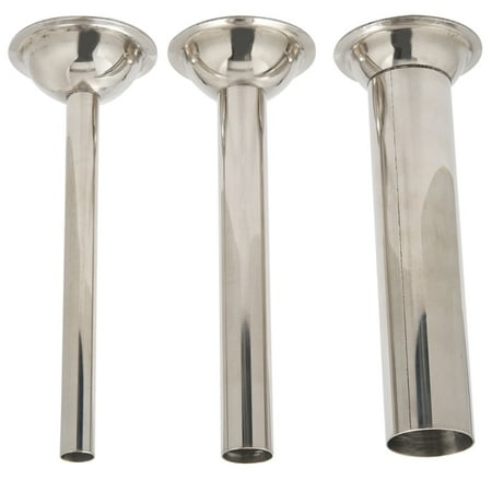 

3Pcs Stainless Steel Sausage Stuffer Filling Tubes Funnels Nozzles Spare Parts Filler Tube Base Diameter:58mm