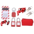 thumbnail image 2 of Electrical Lockout Tagout Kit, Circuit Breaker Lockout High Strength Complete Set Portable Brass Cylinder  Stainless Steel  For Industrial Chemical, 2 of 8