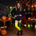 thumbnail image 5 of Halloween Thigh High Socks for Women Over Knee Socks Long Color Block Stockings (L), 5 of 7