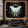 thumbnail image 6 of Luminous Moth in a Starry Celestial Night, Mystical Fantasy for Space Lovers, Cosmic Insect Wall Art, Housewarming Gift, Tapestry Wall Hanging for Bedroom and Studio, 6 of 7