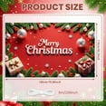 thumbnail image 2 of Red Theme Merry Christmas Banner Silver Ornaments Christmas Display Pine Branches Gift Boxes Xmas Backdrop for Christmas Party Home Decoration Indoor Gathering, 2 of 9
