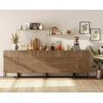 thumbnail image 2 of WAMPAT 94.5" Large Sideboard Buffet Cabinet with 8 Drawers and 2 Doors, 3 IN 1 Fluted Sideboard Buffet with Charging Station, Wood Buffet Table Coffee Wine Bar Cabinet for Dining Room, Living Room, 2 of 6