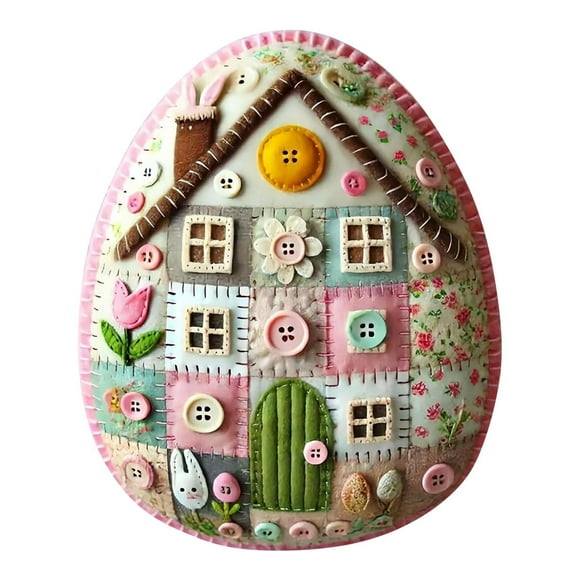 E Easter Embroidered Eggs Finished Diy Craft Holiday Decoration Parent Child Activity Spring Home Decor Gift Set For Kids Family Fun Activity