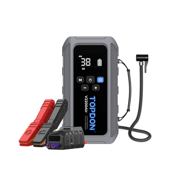 TOPDON V2200Air - 2200 Peak Amp Jump Starter & Air Compressor, 150 PSI