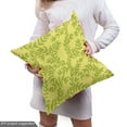 thumbnail image 5 of Retro Upholstery Fabric by the Yard, Natural Theme Leaves Branches Motifs in Monochrome Style Vintage Art, Decorative Fabric for DIY and Home Accents, Apple Green Pastel Yellow by Ambesonne, 5 of 5