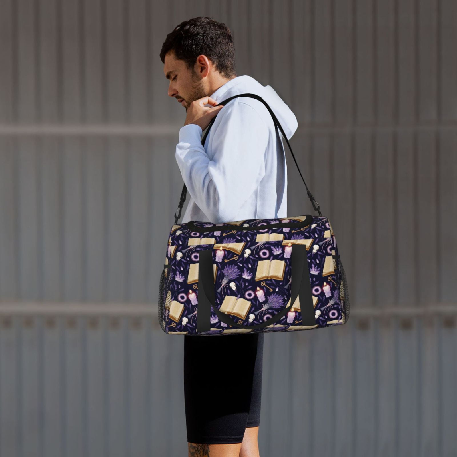 Fuzoiu Lavender Flowers Print Travel Duffle Bag,Carry On Tote Bags,Duffel Bag,Sport Gym Bag, Hospital Bag for Labor and Delivery, Overnight Bag,Luggage Bag