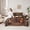 Brown, variant on Manfei Teens Western Cowboy Cowgirl 7-Piece Twin Bedding Sets,Rustic Farmhouse Bedding Comforter Set,Retro Vintage Breathable Sheet Sets,Lightweight Room Decor,Reversible