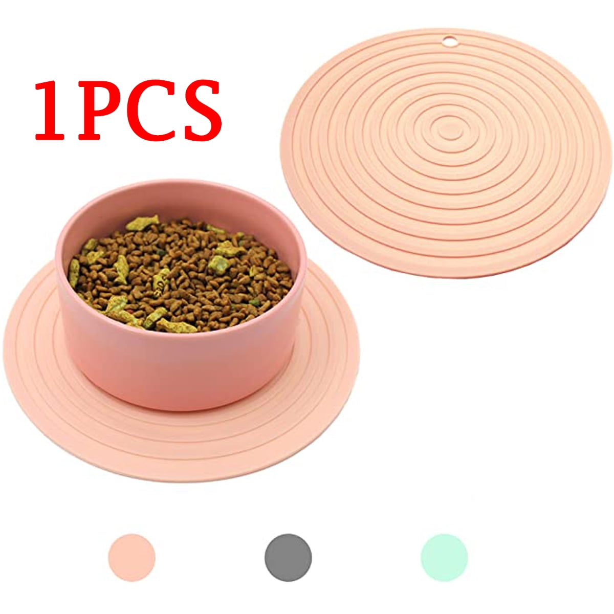 1 Pieces Silicone Pet Food Mats for Dogs and Cats, to Prevent Food and Water Overflow, Suitable