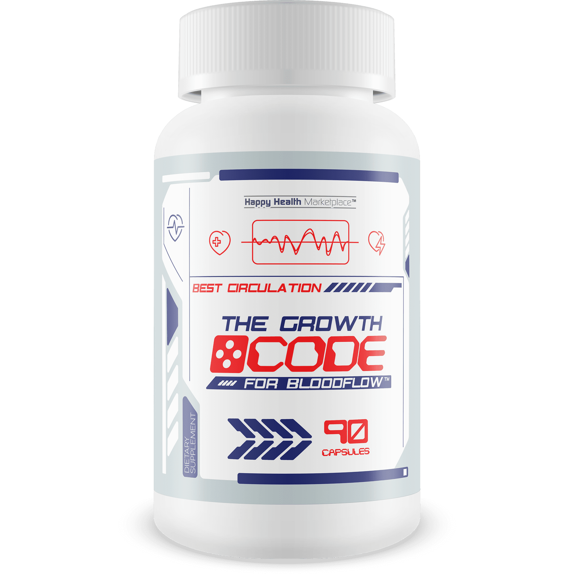 The Growth Code for Bloodflow - Advanced Blood Flow Supplement - Our Best Circulation Supplement - Vasodilator Nitric Oxide Boost Capsules - Max Blood Flow Circulation and Vein Support