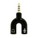thumbnail image 1 of Seitruly Divisor de audio de 3,5 mm Tipo U Interfaz de conector estéreo 2 en 1 Convertidor de sonido Auriculares Altavoces Accesorios para tabletas negro Type3 NO3, 1 of 6