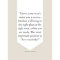 thumbnail image 2 of ArtsyQuotes 12x14 Gold Ornate Wood Framed with Double Matting Museum Art Print Titled - Johnny Carson Quote: Talent Alone, 2 of 4