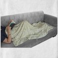 thumbnail image 6 of Fish Scale Soft Flannel Fleece Throw Blanket, Pattern of Curves with Mesh in Green Shade Pastel Color Tile, Cozy Plush for Indoor and Outdoor Use, 50" x 70", Olive Green Pale Green, by Ambesonne, 6 of 6